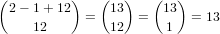 (         )   (  )   (   )
  2- 1+ 12      13     13
     12     =   12 =   1   = 13
