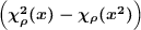 (               )
 χ2ρ(x)- χ ρ(x2)